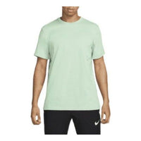Men's Nike Dri-FIT Logo Solid Color Training Sports Short Sleeve Malachite Green T-Shirt DM6669-308