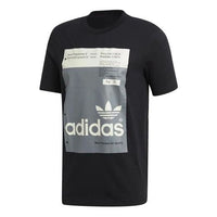 adidas originals Logo Printing Casual Sports Short Sleeve Black DH4774