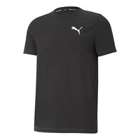 PUMA Solid Color Athleisure Casual Sports Breathable Round Neck Short Sleeve Black 845912-01