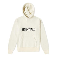 Fear of God Essentials FW21 Knit Logo Hoodie 'Buttercream' FOG-FW21-1229