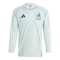 adidas Mexico 24 Long Sleeve Away Soccer Jersey Asia Sizing 'Linen Green' IP6387