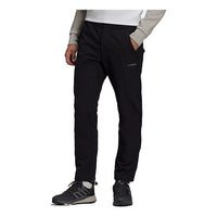 adidas Solid Color logo Outdoor Casual Long Pants Black GE9872