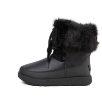(WMNS) UGG Gracie Waterproof Black Leather Lace Up Boots 'Black' 1105769-BLK