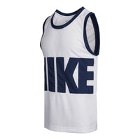 Nike Letter Big Logo Sports Basketball Vest Men's White DA1042-100