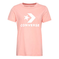 (WMNS) Converse Classic Logo Printing Short Sleeve Pink 10009152-A11