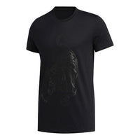 adidas CNY Printing Basketball Sports Short Sleeve Black GH4996