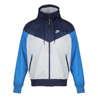 Nike Colorblock Sports windbreaker Breathable Jacket Sky Blue AR2192-122