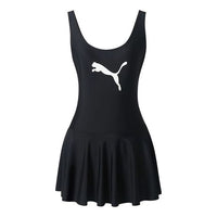 (WMNS) PUMA Logo One-Piece Swimsuit 'Black' 701221711-1A