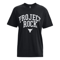 (WMNS) Under Armour Project Rock Heavyweight Campus T-Shirt 'Black' 1377449-001
