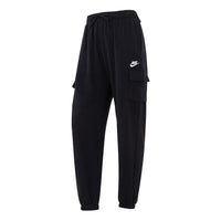 (WMNS) Nike Sportswear Club Fleece Mid-Rise Oversized Cargo Tracksuit Bottoms 'Black' DQ5197-010