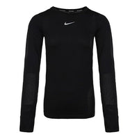 (WMNS) Nike Infinite Slim Fit Quick Dry Running Long Sleeves Black Gym Clothes CU3123-010