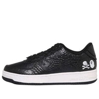 NEIGHBORHOOD x A BATHING APE Bape STA Leather Low 'Black' 1J23-191-901-BLCK