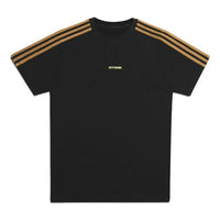 adidas originals x Ivy Park 4 Crossover Embroidered Logo Round Neck Short Sleeve Black T-Shirt GT4080