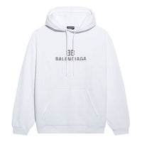 Balenciaga BB Pixel Medium Fit Hoodie 'White' 578135TKVI89040