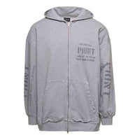 Balenciaga Print Zip-Up Hoodie Small Fit 'Grey' 744454TOVN41167