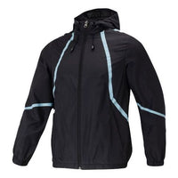 adidas neo Sports Back Printing hooded Casual Windbreaker Jacket Black FL4425