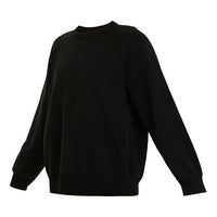 Men's Y-3 SS21 Loose Round Neck Long Sleeves Pullover Black GV4214