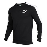 PUMA Iconic T7 Crew Fl Fleece Lined Round Neck Black 595913-01