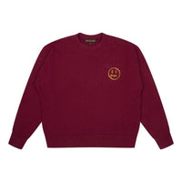 Drew House Sketch Mascot Waffle Sweater 'Burgundy' DW-FW22-558