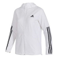 (WMNS) adidas 3S Fz Hoodie Training Hooded Jacket White FH8018