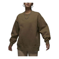 (WMNS) Air Jordan Flight Fleece Crewneck Sweatshirt 'Olive Brown' FB5117-395