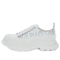 (WMNS) Alexander McQueen Tread Slick Low Lace Up Canvas Graffiti 'White Grey' 676711W4RQ29071