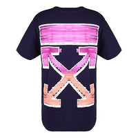 Off-White SS21 Chest Logo Short Sleeve Ordinary Version Purple OMAA027R21JER0034632