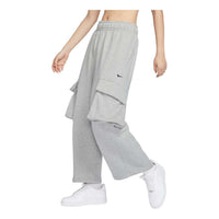 (WMNS) Nike Sportswear Low-Rise Oversized French Terry Open-Hem Sweatpants Asia Sizing 'Dark Grey' FV7513-063