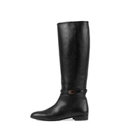 (WMNS) Gucci Knee High Leather Boots 'Black' 658889-BKO00-1000