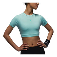 (WMNS) Air Jordan Sport Bodycon Performance T-shirt Asia Sizing 'Turquoise' FV6928-368