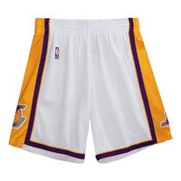 Mitchell & Ness NBA Swingman Los Angeles Lakers 2009-10 Shorts 'White Yellow' SMSHAC19184-LALWHIT09