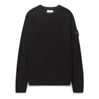 STONE ISLAND Logo Patch Chunky Knit Jumper 'Black' 7815507D8-V0029