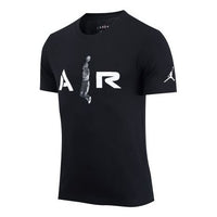 Air Jordan Flying Man Dunk Printing Short Sleeve Black T-Shirt CZ2330-010