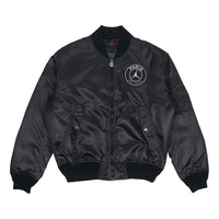 Men's Air Jordan Paris Saint-Germain MA-1 Casual Sports Alphabet Solid Color Padded Clothes Black DB6493-010