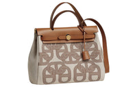 HERMES Herbag Canvas With Leather One Shoulder Crossbody Canvas Bag Handbag Regular Women's Beige Brown