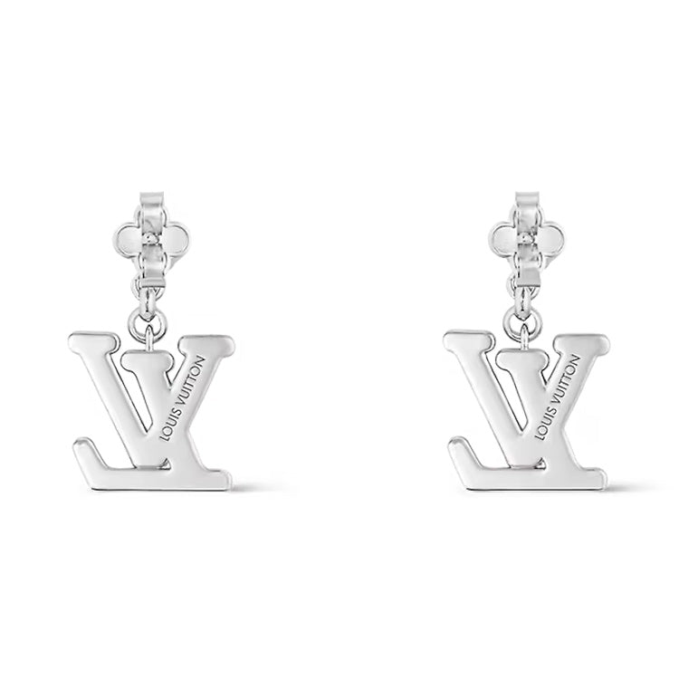 LOUIS VUITTON Metal Earrings Women's Silver