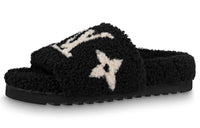 LOUIS VUITTON Paseo Comfort Flat Sandals 'Black' Women's