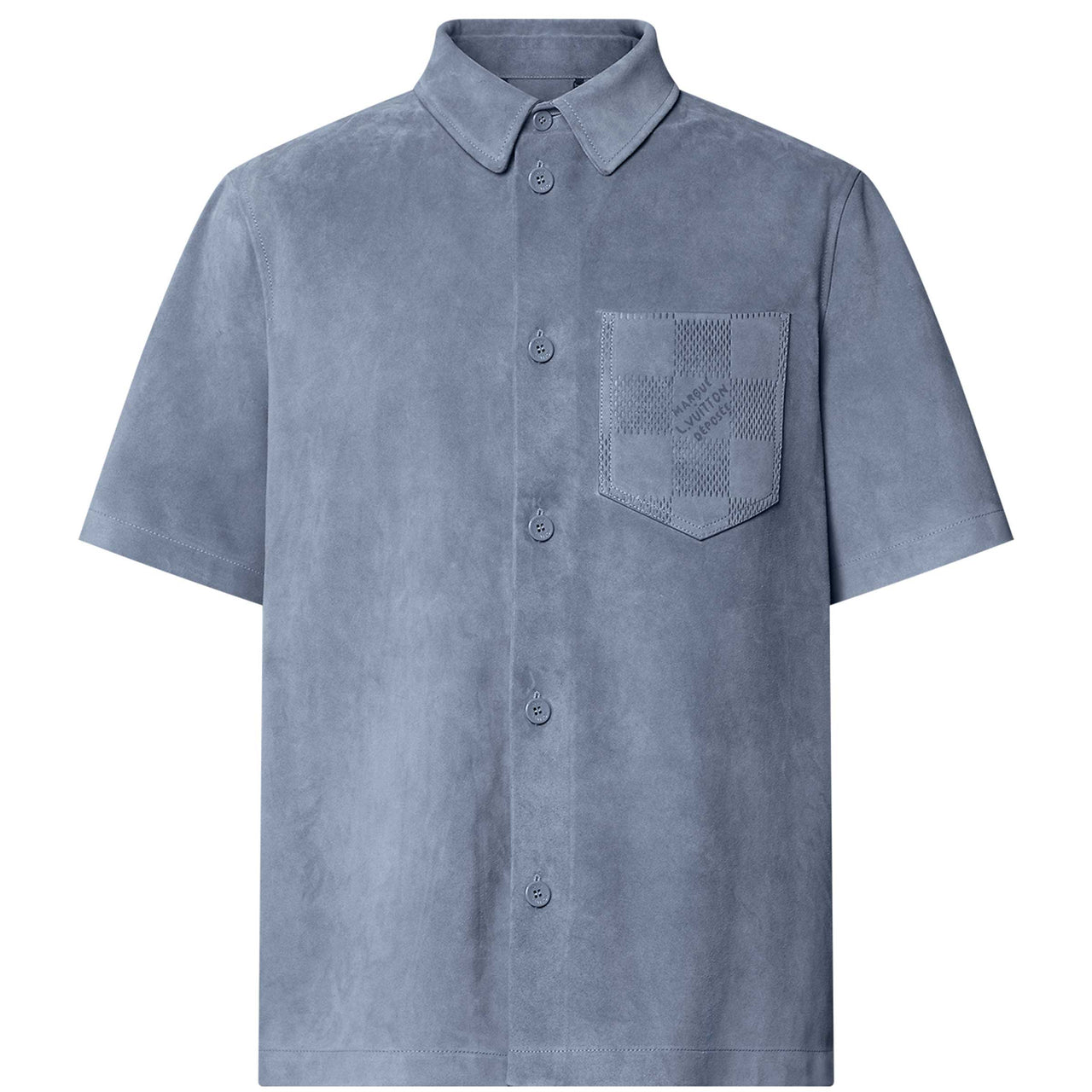 LOUIS VUITTON Short-Sleeved Suede Overshirt