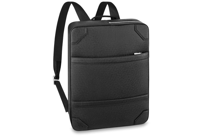 LOUIS VUITTON Cow Leather Backpack Men's Black