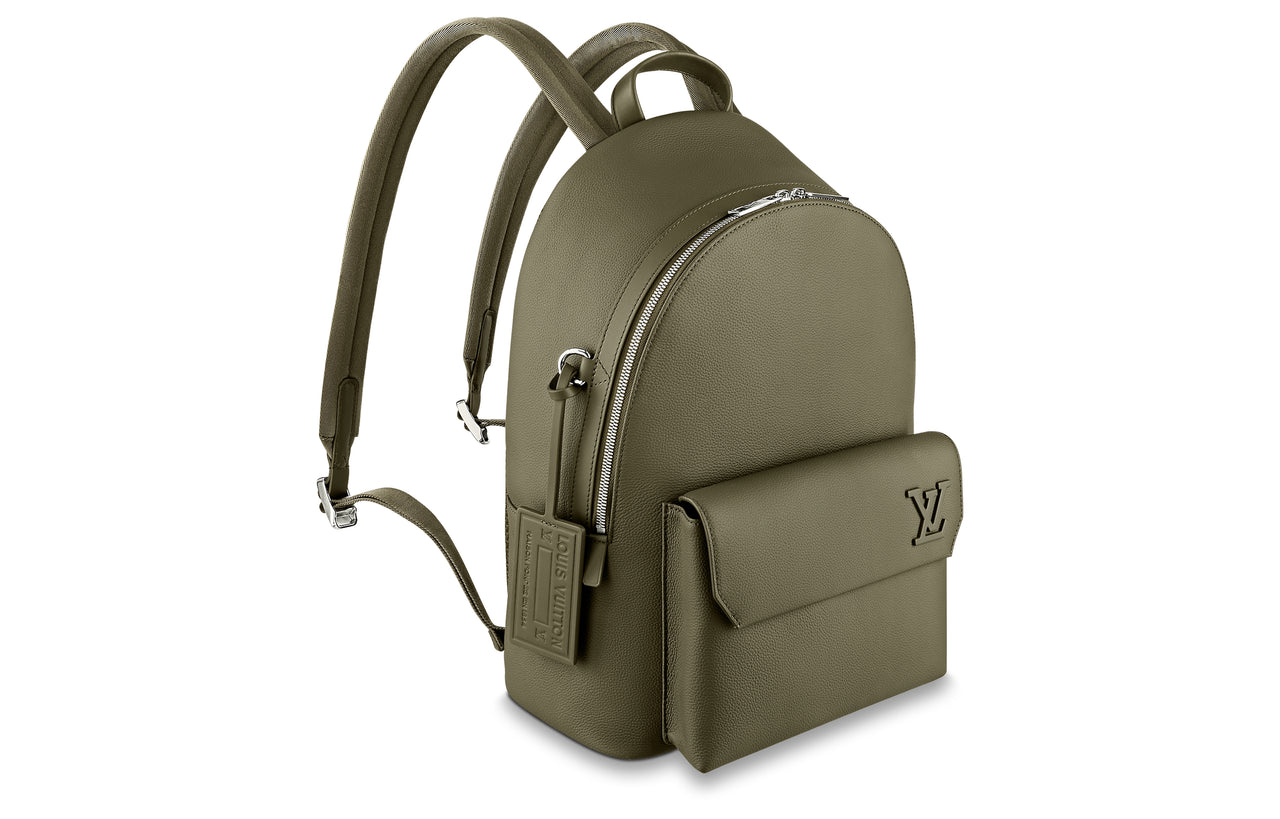 LOUIS VUITTON TAKEOFF Cow Leather Backpack Regular Men's Khaki Green