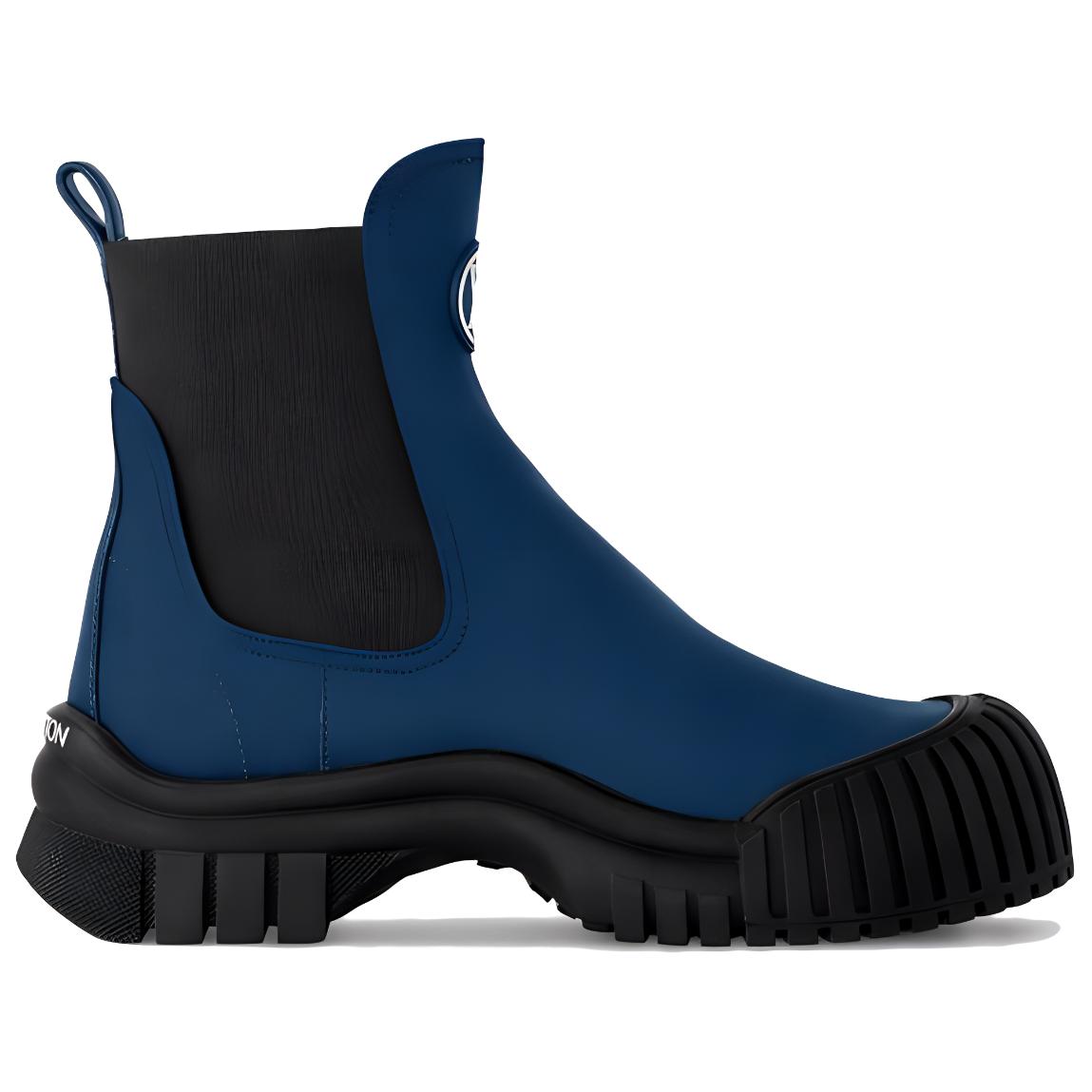 LOUIS VUITTON Ruby Short Chelsea Boots Women's Blue