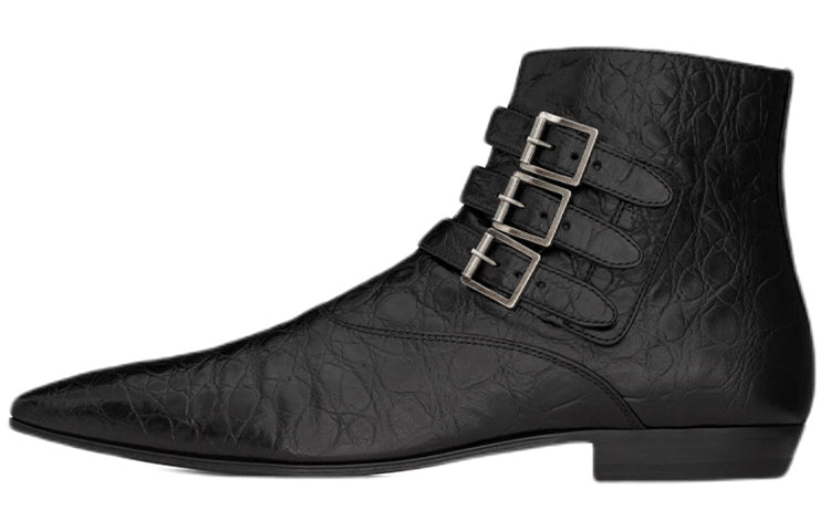 SAINT LAURENT STAN Ankle Boots Men's Black