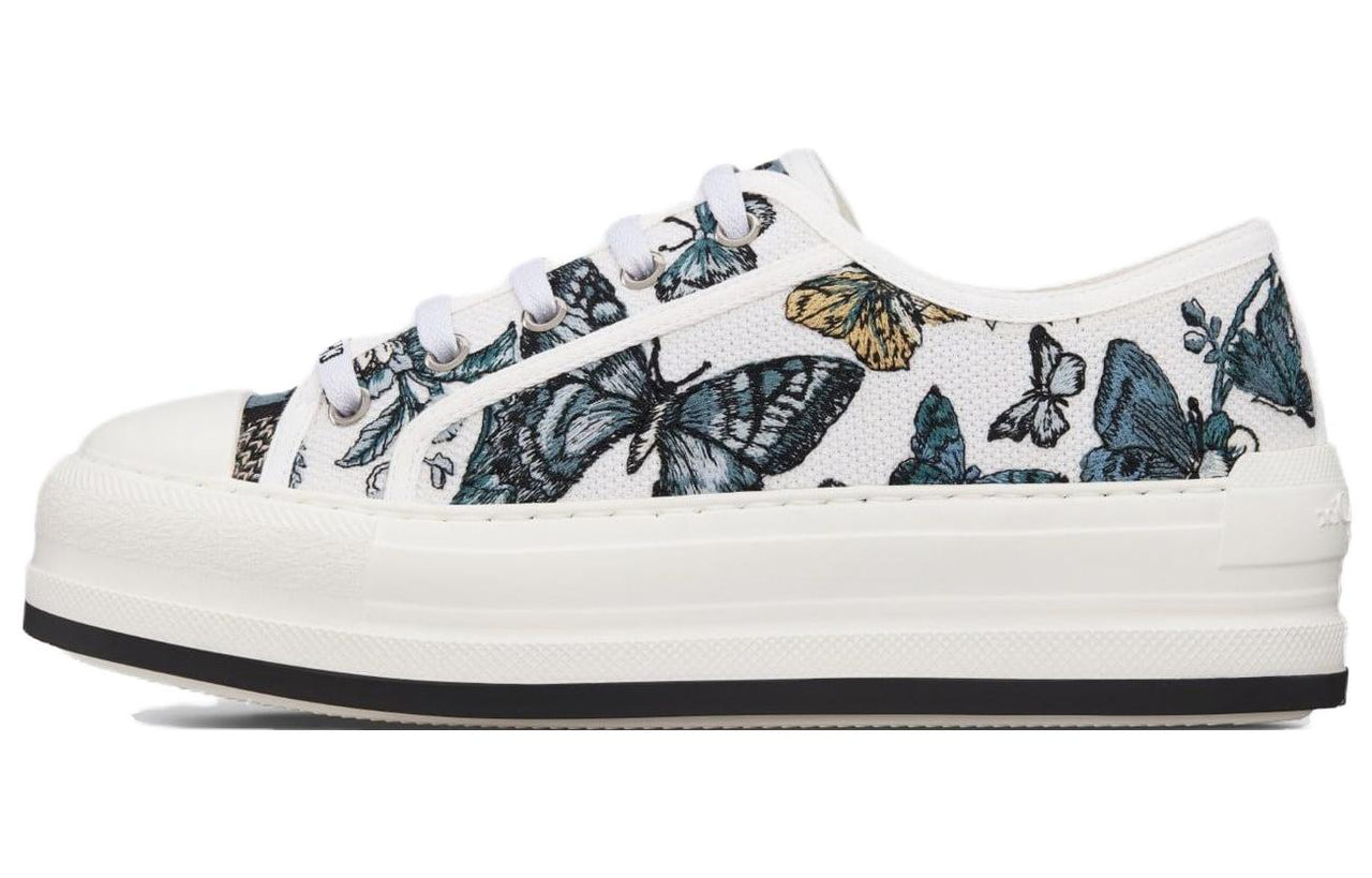 DIOR Walk'n'Dior Platform Shoes Low-Top Skateboard Shoes Women's Blue White