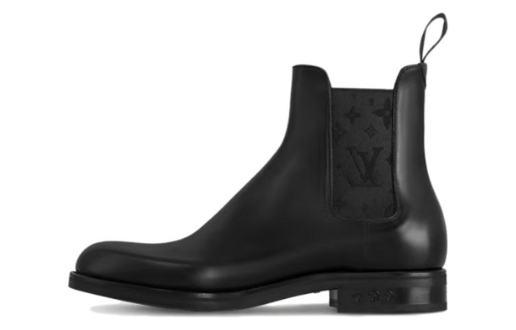 LOUIS VUITTON Vendome Short Chelsea Boots Men's Black