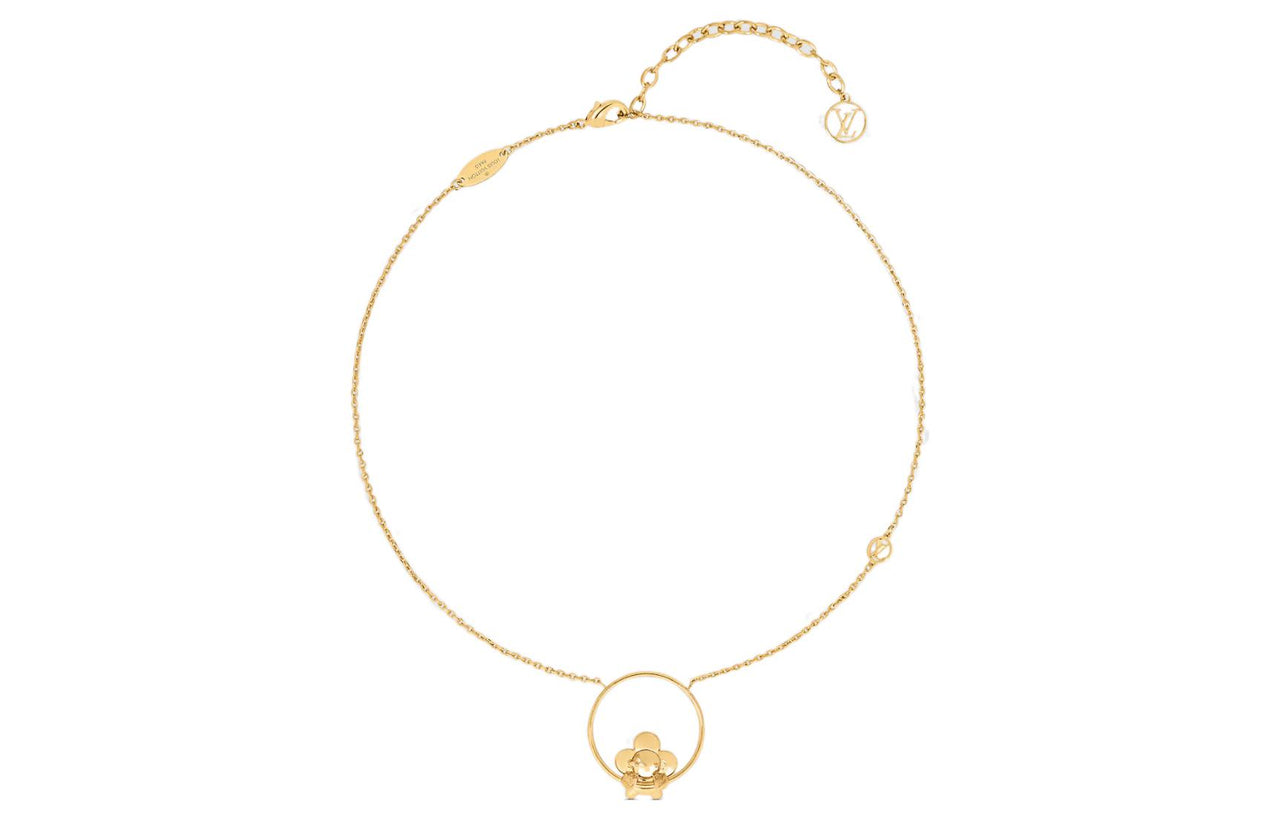 LOUIS VUITTON Metal Necklace Women's Gold