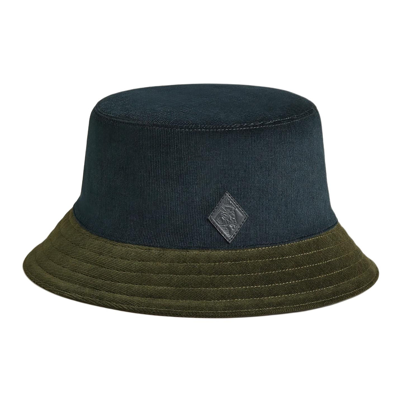 HERMES Cotton Elastane Fiber Bucket Hats Men's Dark Blue