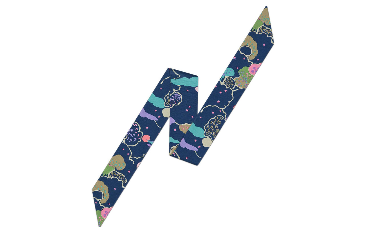 DIOR Silk Scarves Women's Navy Blue
