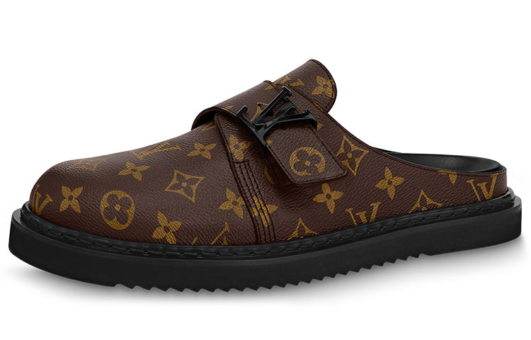 LOUIS VUITTON Easy Closed Toe Slippers Men's Brown