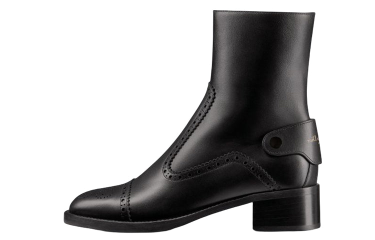 DIOR D Folk Ankle Boots Women's Black