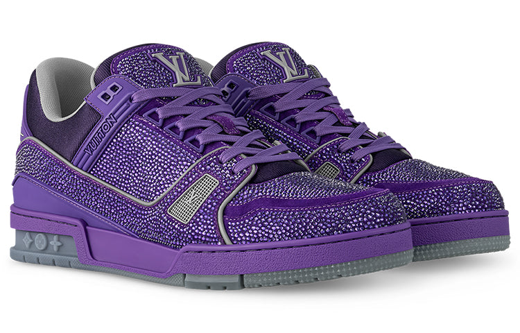 LOUIS VUITTON Trainer Low-Top Skateboard Shoes Men's Purple